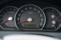 Car interior dashboard details. Speedometr Royalty Free Stock Photo