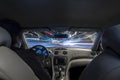 Car interior speed driving Royalty Free Stock Photo