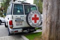 Car of the international committee of the red cross Royalty Free Stock Photo