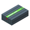 Car inverter icon isometric vector. Power energy source