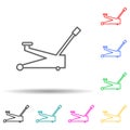 car jack multi color style icon. Simple thin line, outline vector of cars service and repair parts icons for ui and ux, website or Royalty Free Stock Photo