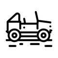 Car jeep icon vector outline symbol illustration