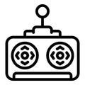 Car joystick icon outline vector. Model robot