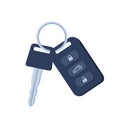Car key. Charm of the alarm system. Vector illustration in flat style Royalty Free Stock Photo