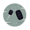 Car key with grey background design vector illustration Royalty Free Stock Photo