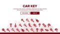 Car Key Equipment Landing Header Vector Royalty Free Stock Photo