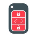 Car key icon, door system safety automobile web design, unlock button vector illustration Royalty Free Stock Photo