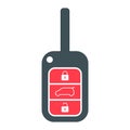 Car key icon, door system safety automobile web design, unlock button vector illustration