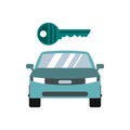 Car key icon, flat style Royalty Free Stock Photo