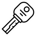 Car key icon outline vector. Alarm hand