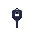 car key icon, vector picogram on white Royalty Free Stock Photo
