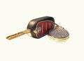 Car Key & Keyring...x Royalty Free Stock Photo