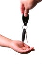 Car Key over Young Hand Royalty Free Stock Photo