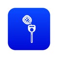 Car key with remote control icon digital blue Royalty Free Stock Photo