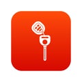 Car key with remote control icon digital red Royalty Free Stock Photo
