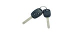 Car key with remote control isolated on white background with clipping path Royalty Free Stock Photo