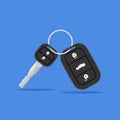 Car key vector fob flat isolated alarm design icon. Car key graphic chain system remote control. Royalty Free Stock Photo