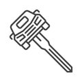 Car Key vector Rental concept thin line icon