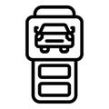 Car keyless system icon, outline style