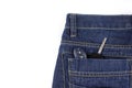 Car keys in back pocket of jeans. Concept of fashion lifystyle Royalty Free Stock Photo