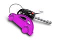 Car keys with car icon keyring. Concept for car ownership.