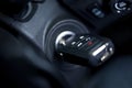 Car Keys in Ignition Keyhole Royalty Free Stock Photo