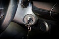 Car keys in ignition Royalty Free Stock Photo