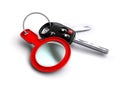 Car Keys with keyring: Magnifying glass - car inspection!
