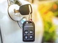 Car keys left in a lock Royalty Free Stock Photo