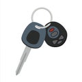 Car keys vector icon design. Auto lock opener and signaling keychain sign or symbol in flat style. Royalty Free Stock Photo