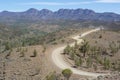 Car Kicking up Dust, Razorback Lookout Scene, Bunyeroo Gorge, Ikara-Flinders Ranges, South Australia