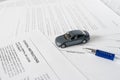 Car leasing general agreement terms, concept image Royalty Free Stock Photo