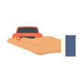 Car leasing icon flat isolated vector