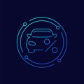 car leasing icon, linear design