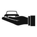 Car leasing icon, simple style