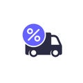 car leasing icon with a van