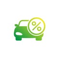 car leasing or loan icon on white Royalty Free Stock Photo