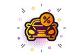 Car leasing percent icon. Transport loan sign. Vector