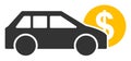 Car Leasing Raster Icon Flat Illustration