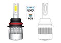 Car LED headlight bulb vector illustration