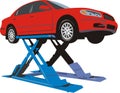 Car on lift