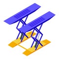 Car lift garage stand icon, isometric style Royalty Free Stock Photo