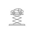 Car lift icon. Element of auto service icon. Thin line icon for website design and development, app development. Premium icon Royalty Free Stock Photo