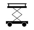 Car lift icon illustrated in vector on white background Royalty Free Stock Photo