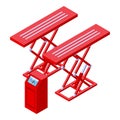 Car lift stand icon, isometric style