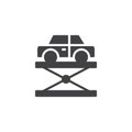 Car lift vector icon