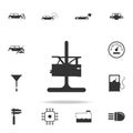 car on the lift wheel change icon. Detailed set of car repear icons. Premium quality graphic design icon. One of the collection ic