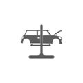 Car on the lift wheel change icon. Elements of car repair icon. Premium quality graphic design. Signs, outline symbols collection