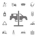 Car lifted icon. Set of car repair icons. Signs of collection, simple icons for websites, web design, mobile app, info graphics