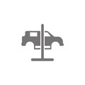 Car lifted icon